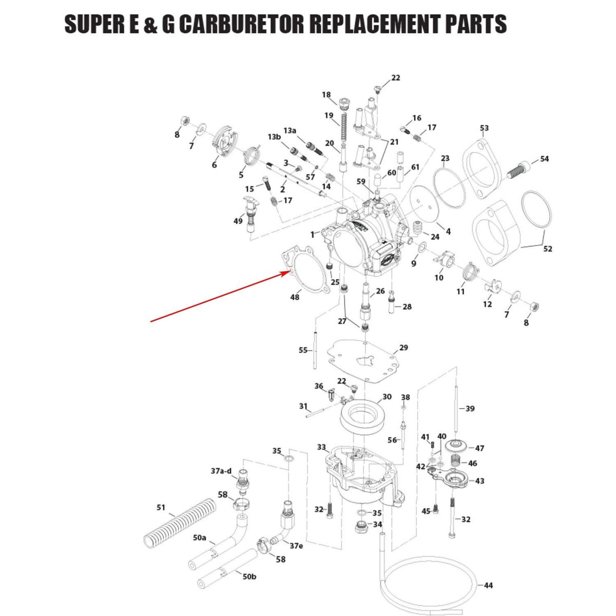 エスアンドエス ハーレー スーパーE/Gキャブ用 エアクリーナーバックプレート ガスケット1