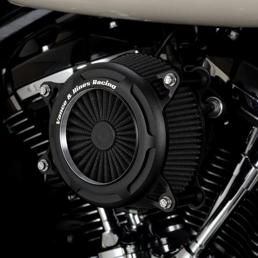 2024以降 ツーリング、2025以降 ソフテイル バンスアンドハインズ VO2 オニキス ハイフローエアクリーナー (ブラック)