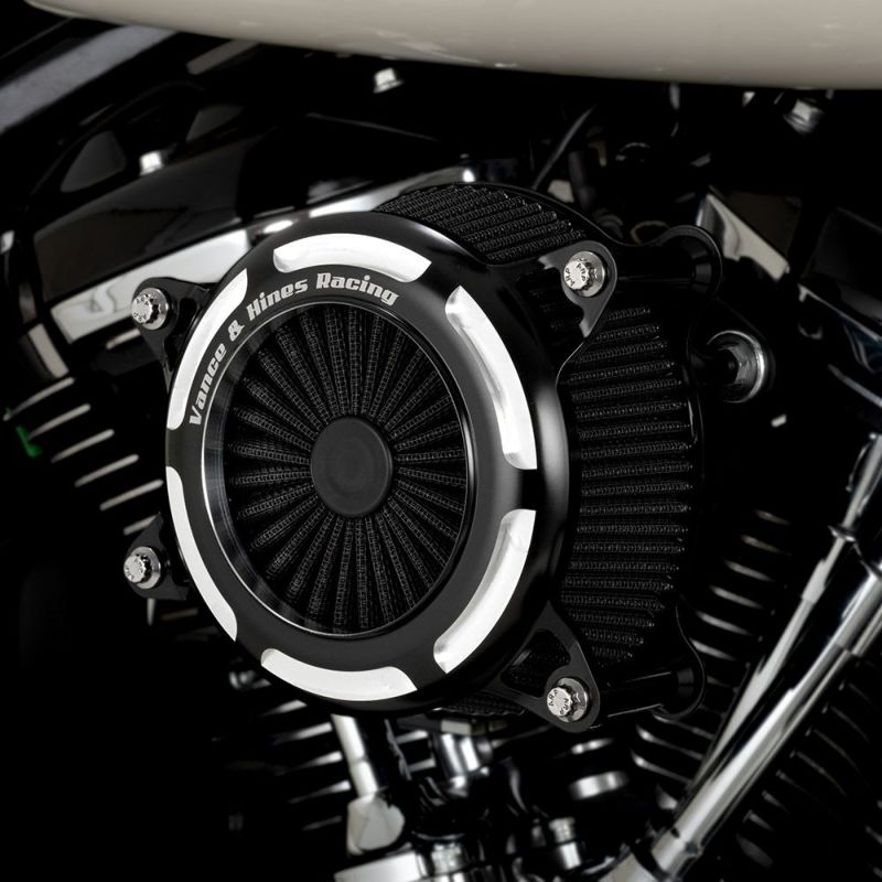 2017～2023 ツーリング、2018～2024 ソフテイル バンスアンドハインズ VO2 オニキス ハイフローエアクリーナー (コントラストカラー)