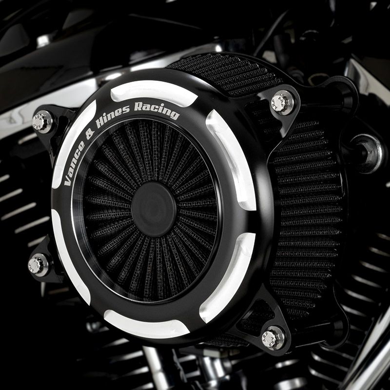 1999～2017 ツインカム ケーブルスロットル車用 バンスアンドハインズ VO2 オニキス ハイフローエアクリーナー (コントラストカラー)