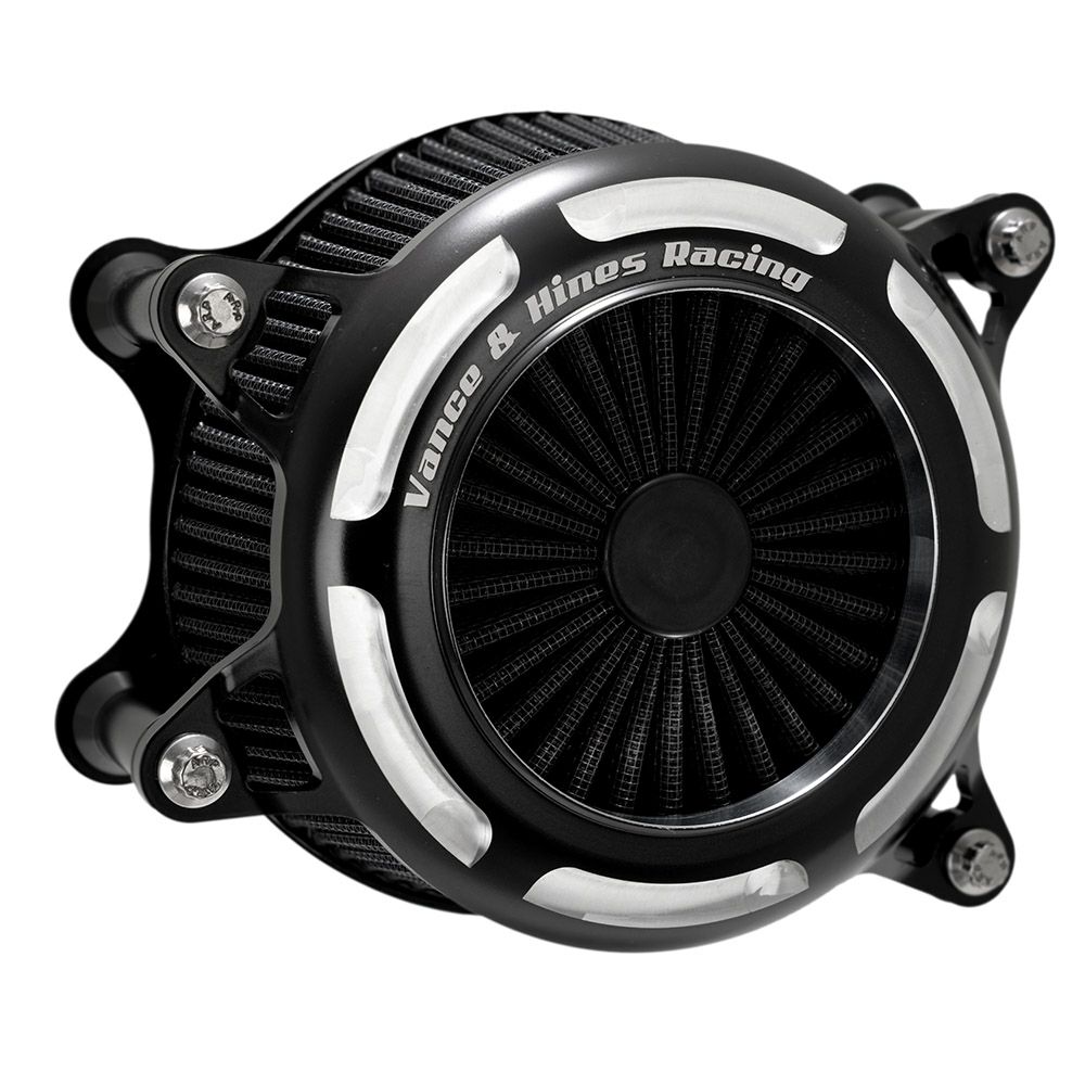 1991～2021 スポーツスター用 バンスアンドハインズ VO2 オニキス ハイフローエアクリーナー (コントラストカラー)1