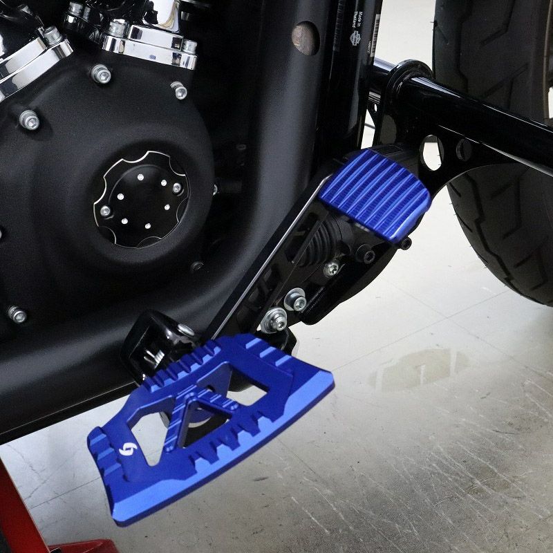  M8 ソフテイル リアブレーキレバーキットV2 Aタイプ (ブルー)