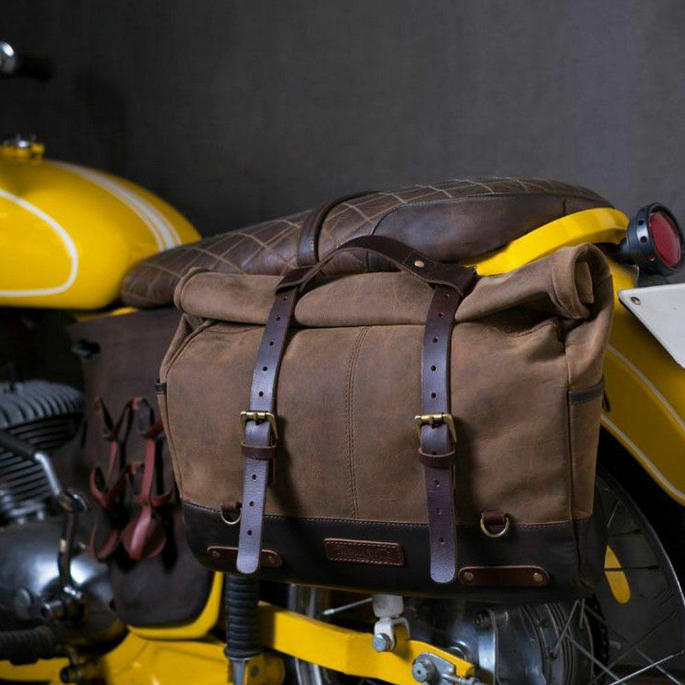 Outlaw サドルバッグ タバコブラウン Trip Machine 