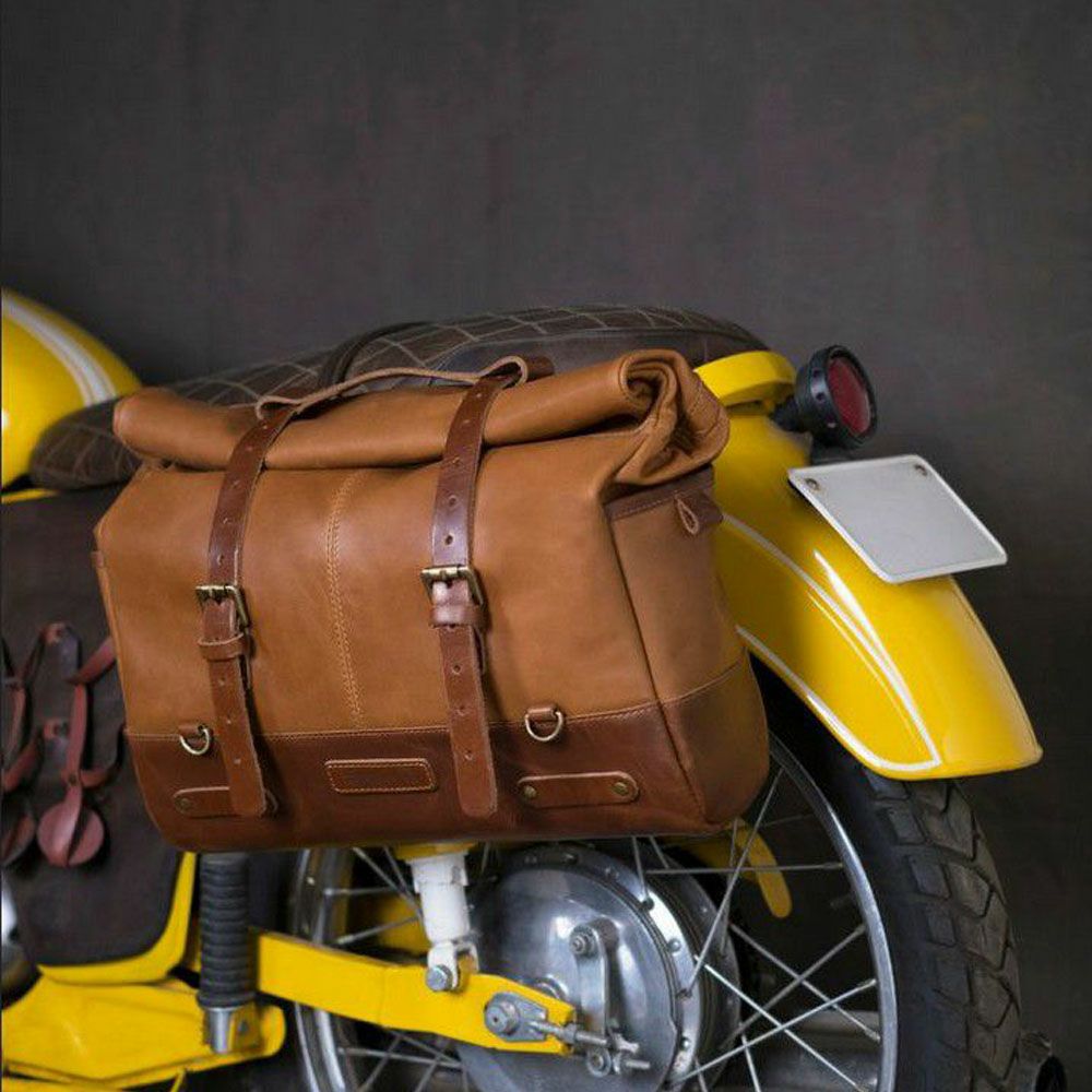  Outlaw サドルバッグ ヴィンテージタン Trip Machine 