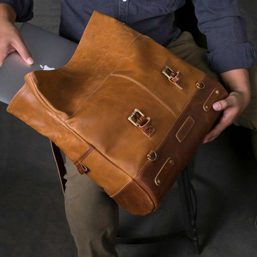  Outlaw サドルバッグ ヴィンテージタン Trip Machine 