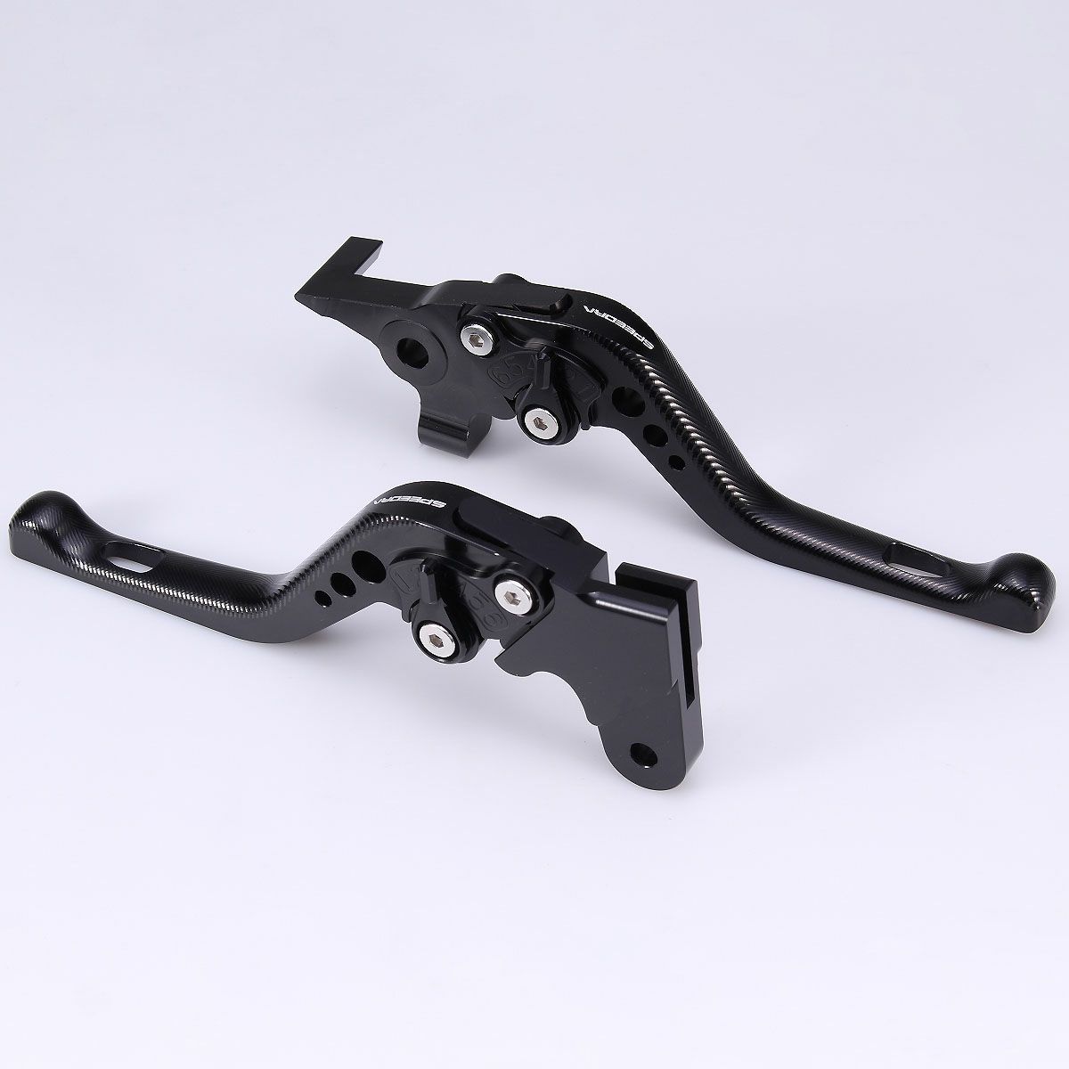 ハーレー X350、X500 ショート・アジャスタブルレバーセット (ブラック/ブラック)