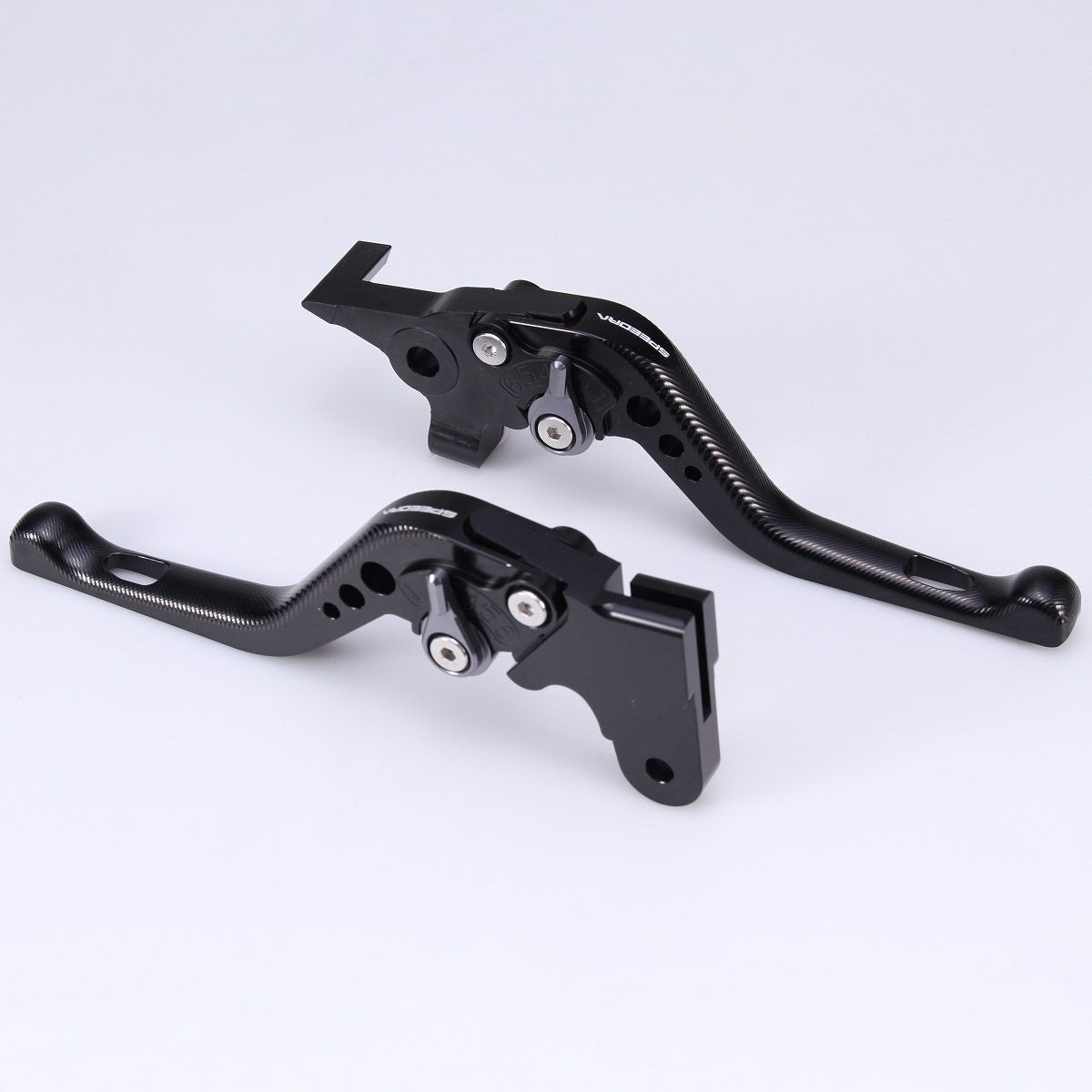 ハーレー X350、X500 ショート・アジャスタブルレバーセット (ブラック/チタン)