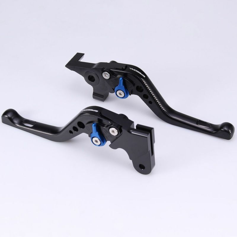 ハーレー X350、X500 ショート・アジャスタブルレバーセット (ブラック/ブルー)