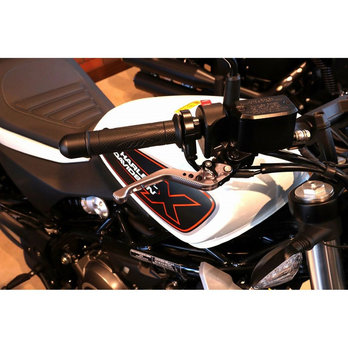 ハーレー X350、X500 ショート・アジャスタブルレバーセット (チタン/ブラック)3