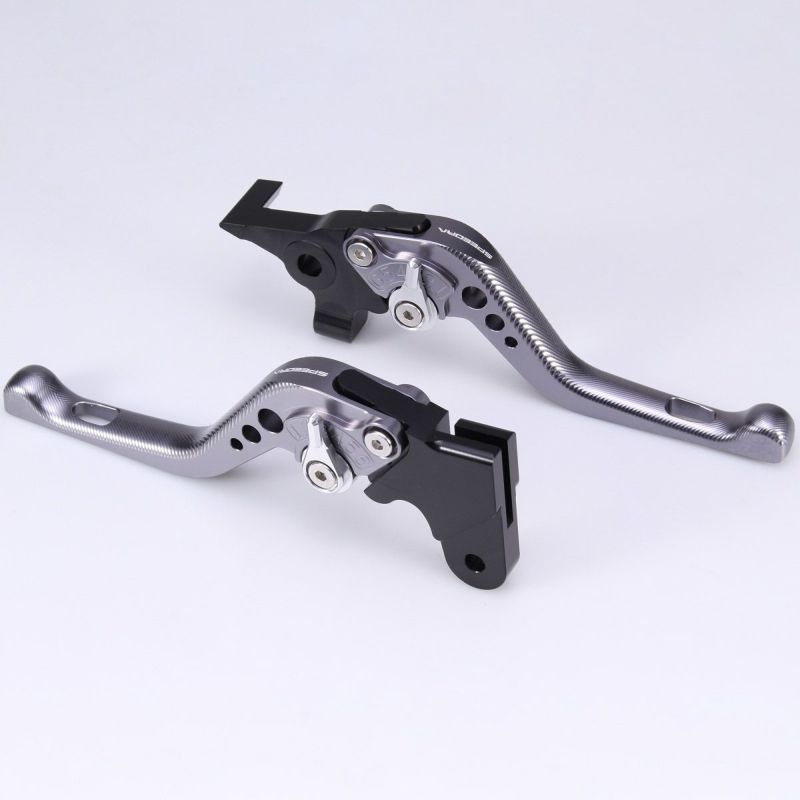 ハーレー X350、X500 ショート・アジャスタブルレバーセット (チタン/シルバー) スピードラ