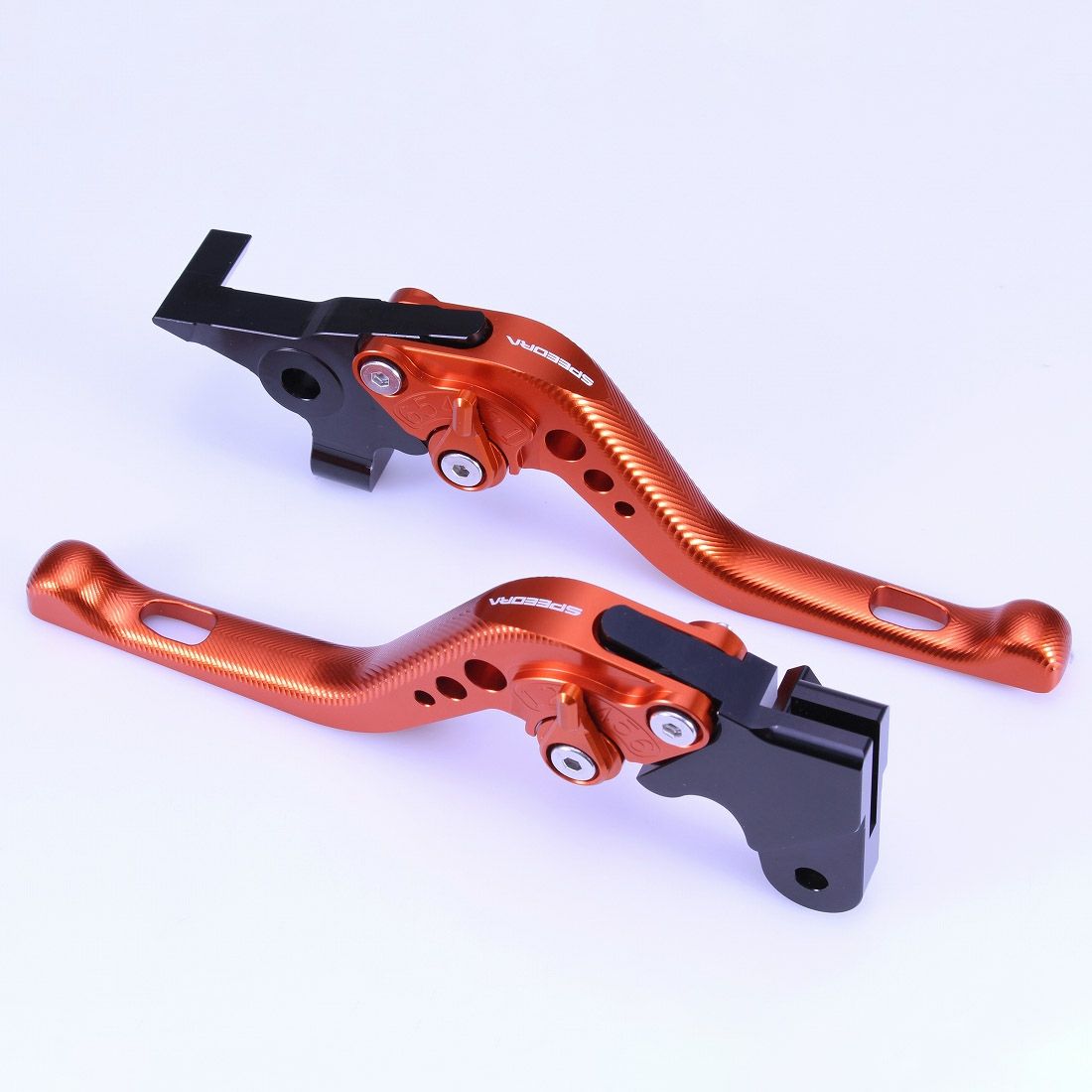 ハーレー X350、X500 ショート・アジャスタブルレバーセット (オレンジ/オレンジ)