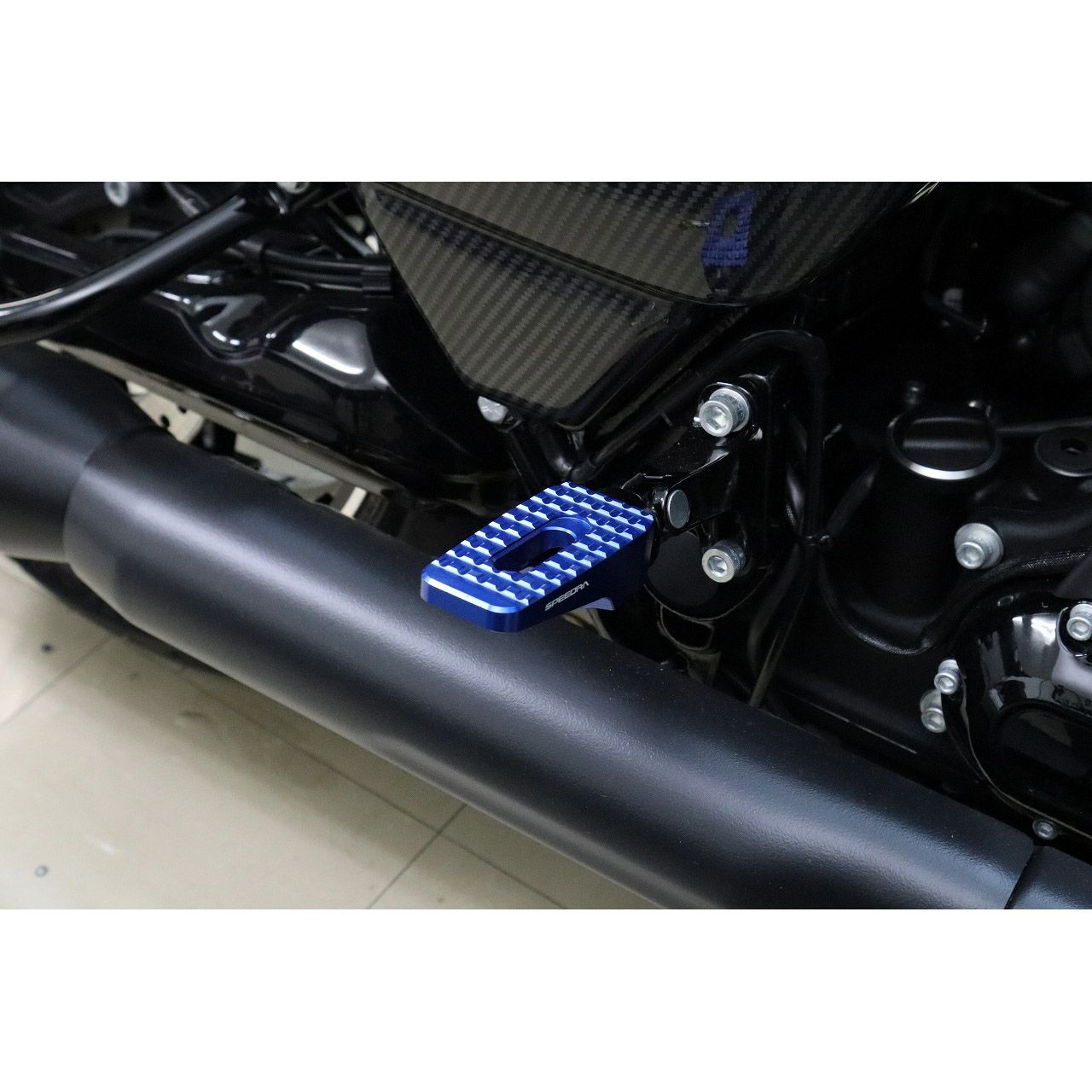 ハーレー アルミフットペグ タイプ2 (ブルー)2