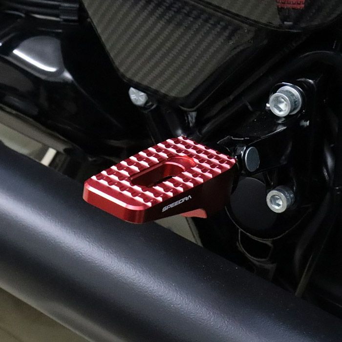 ハーレー アルミフットペグ タイプ2 (レッド)