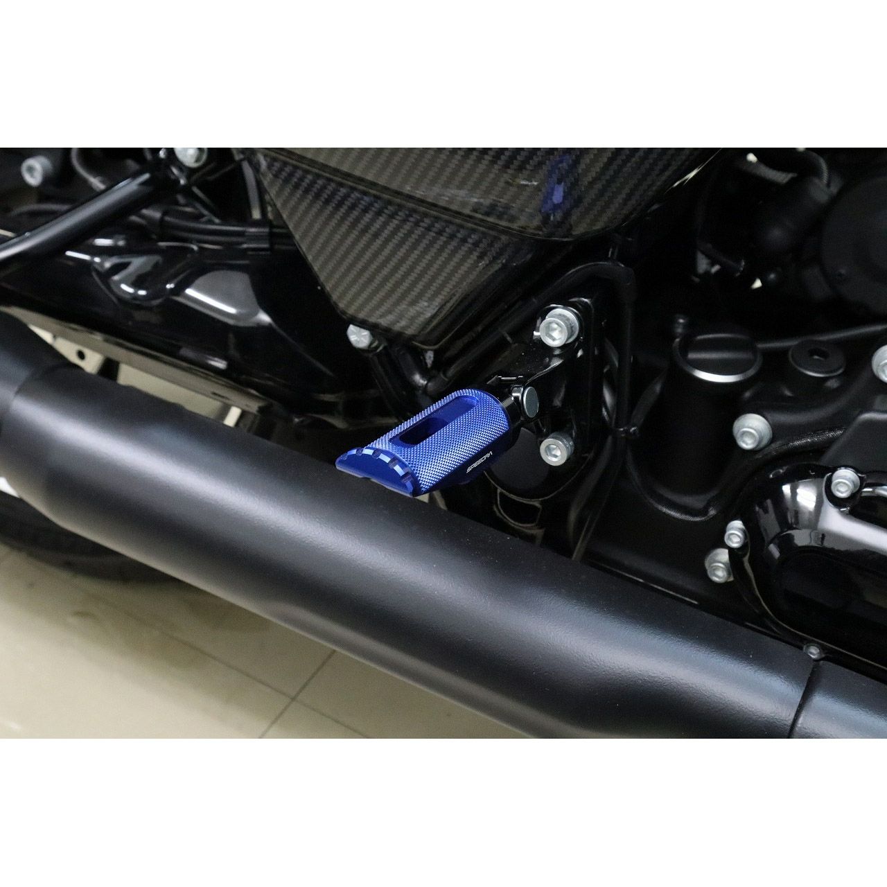 ハーレー アルミフットペグ タイプ3 (ブルー)2