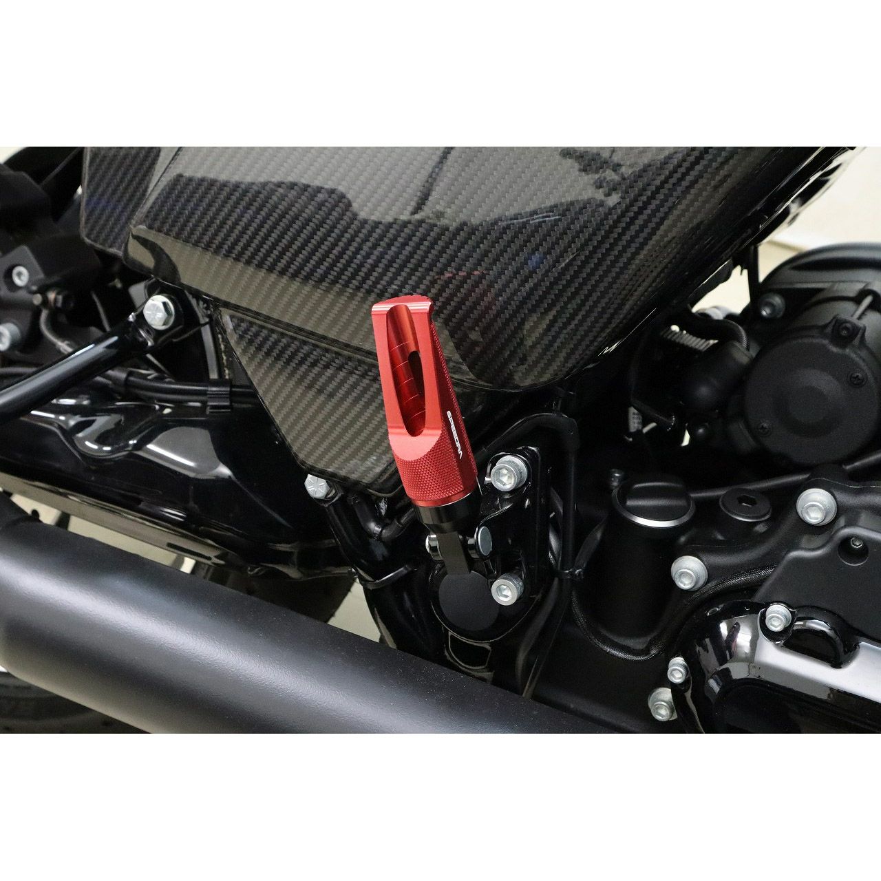 ハーレー アルミフットペグ タイプ3 (レッド)3