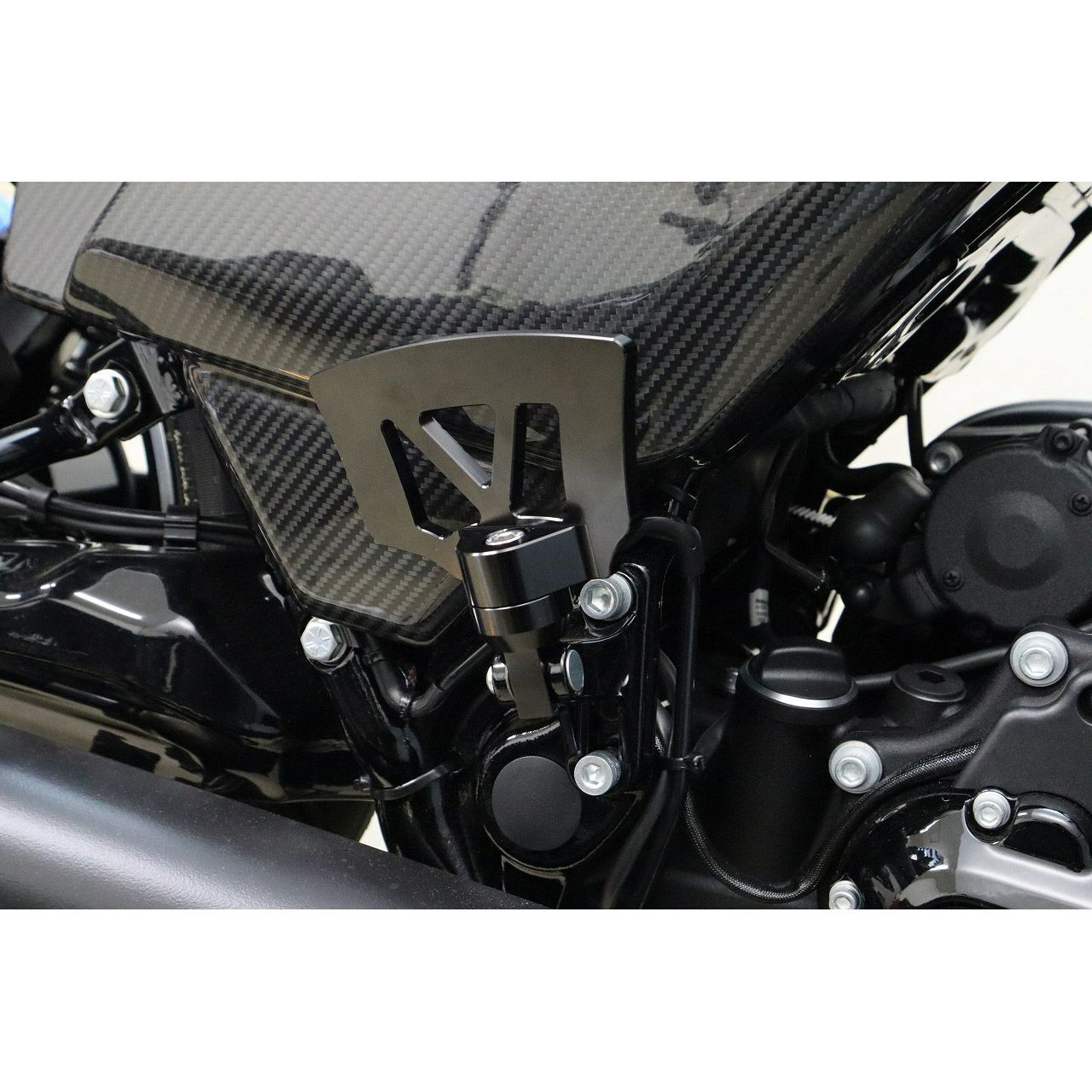  ハーレー アルミ ミニフットボード (ブラック)3