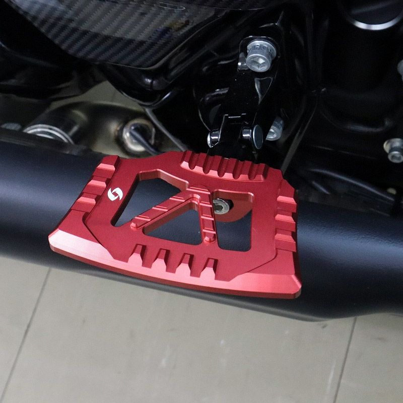 ハーレー アルミ ミニフットボード (レッド)