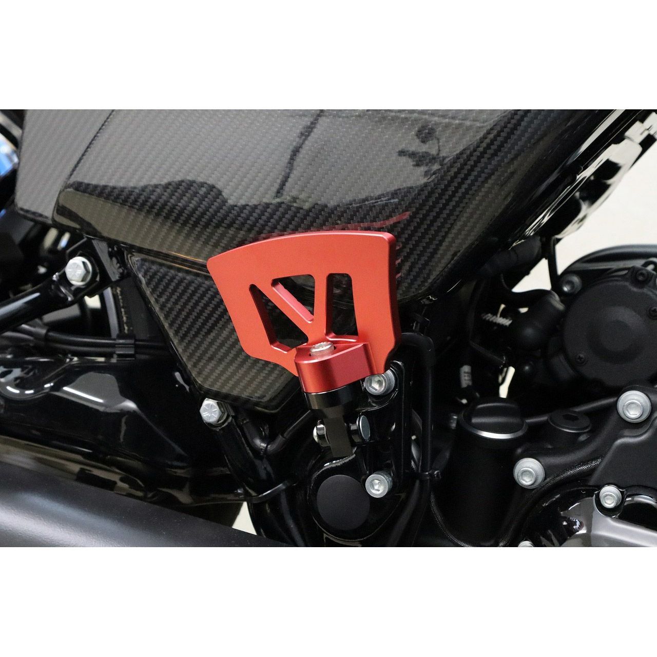 ハーレー アルミ ミニフットボード (レッド)3