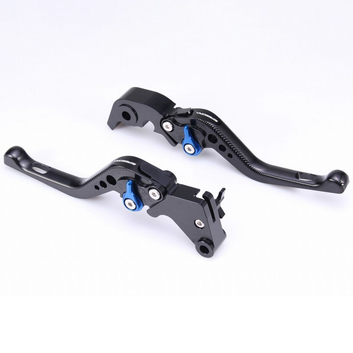 スポーツスターS、ナイトスター、パンアメリカ ショート・アジャスタブルレバーセット (ブラック/ブルー)