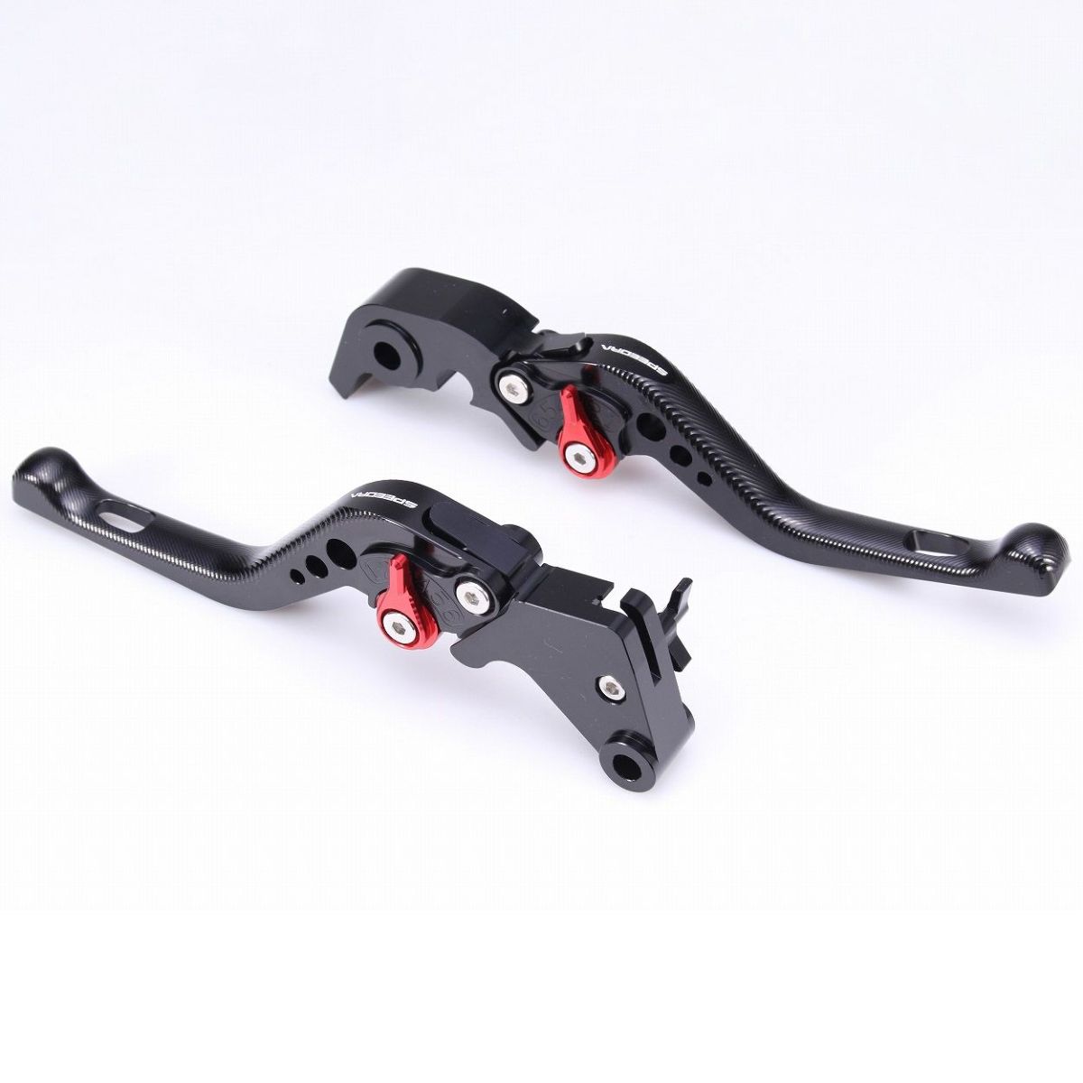 スポーツスターS、ナイトスター、パンアメリカ ショート・アジャスタブルレバーセット (ブラック/レッド)1