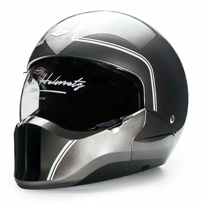 HANKシリーズ 2WAY フルフェイスヘルメット グロスガンメタルグレー feture