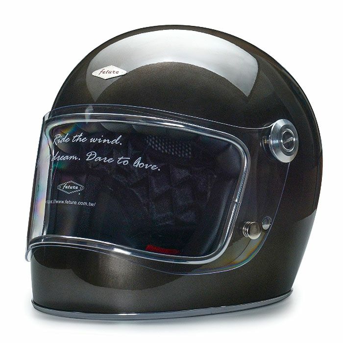 LENNONシリーズ フルフェイスヘルメット グロスガンメタルグレー feture