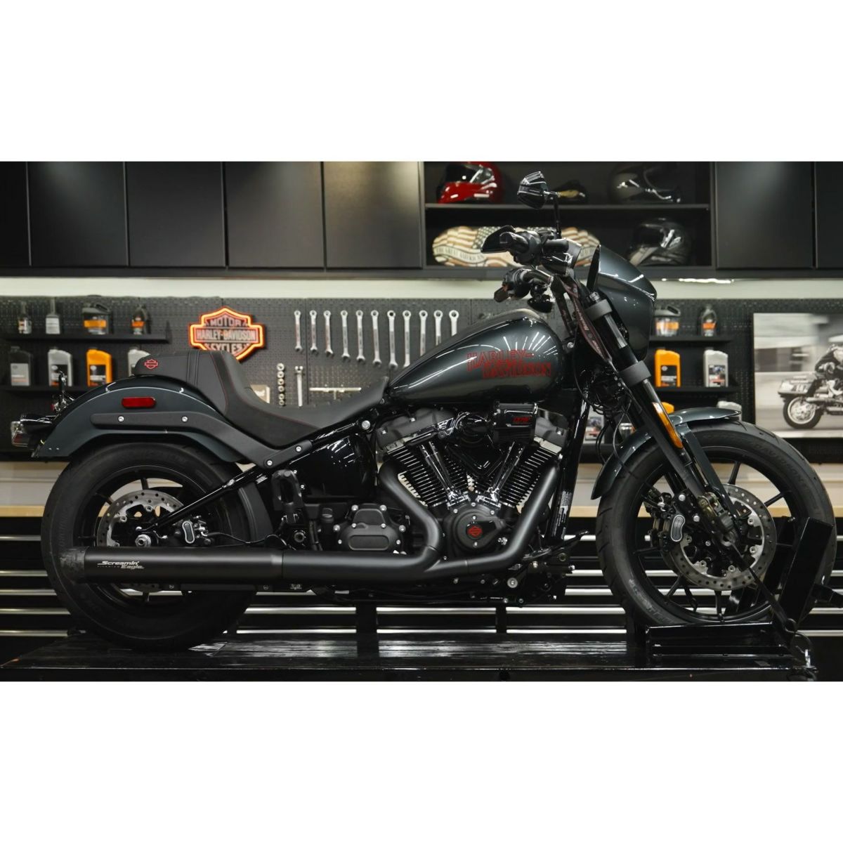 2025以降 ソフテイル スクリーミンイーグル エクストリームフロー・チタニウムスリップオンマフラー (ブラック)2