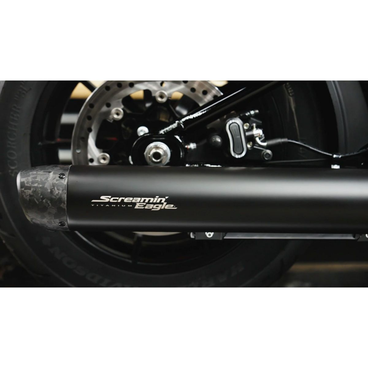 2025以降 ソフテイル スクリーミンイーグル エクストリームフロー・チタニウムスリップオンマフラー (ブラック)3