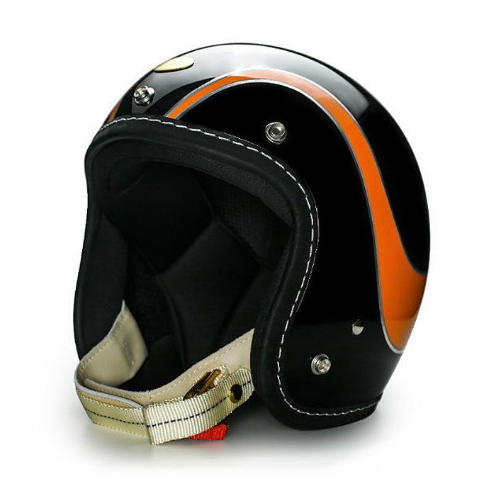 500TXシリーズ 2LOUD カスタム ジェットヘルメット グロスブラック/オレンジ feture