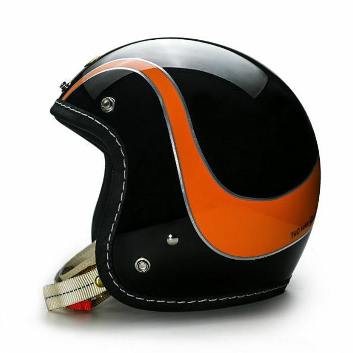 500TXシリーズ 2LOUD カスタム ジェットヘルメット グロスブラック/オレンジ feture 3