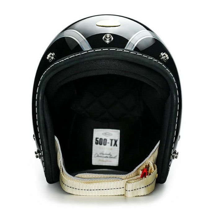 500TXシリーズ 2LOUD カスタム ジェットヘルメット グロスブラック/シルバー feture 2