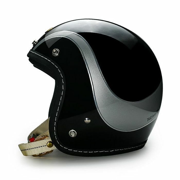 500TXシリーズ 2LOUD カスタム ジェットヘルメット グロスブラック/シルバー feture 3