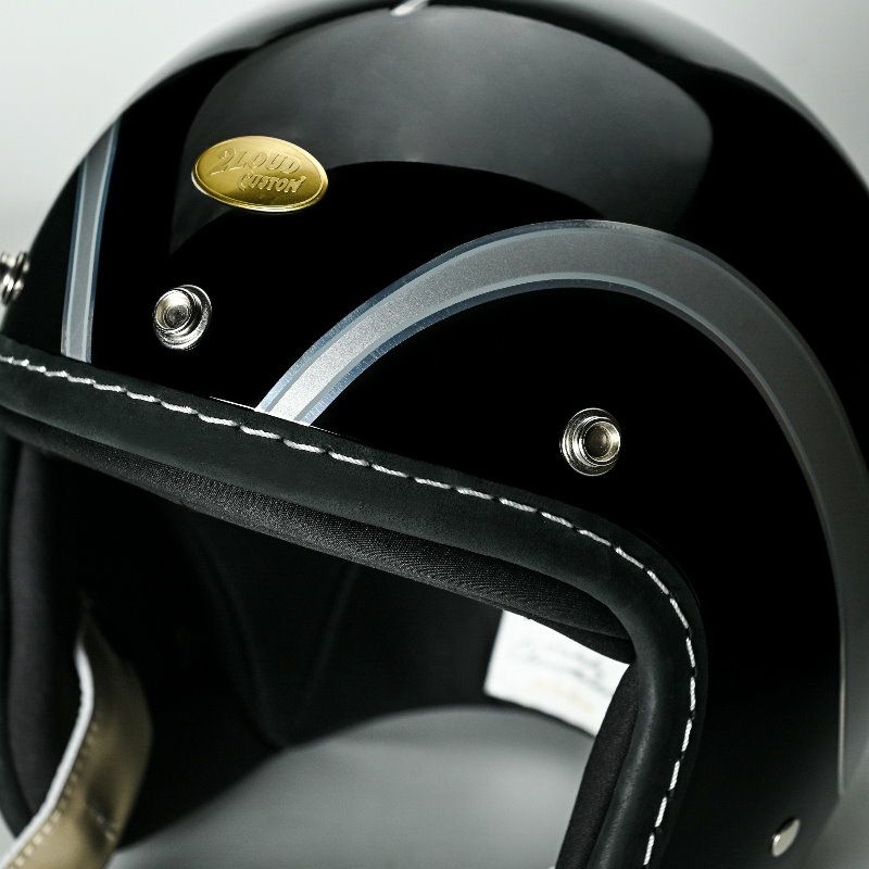 500TXシリーズ 2LOUD カスタム ジェットヘルメット グロスブラック/シルバー feture 5