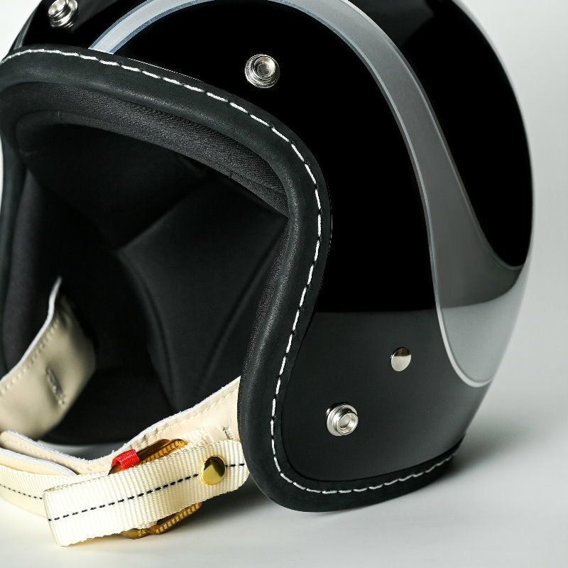 500TXシリーズ 2LOUD カスタム ジェットヘルメット グロスブラック/シルバー feture 6