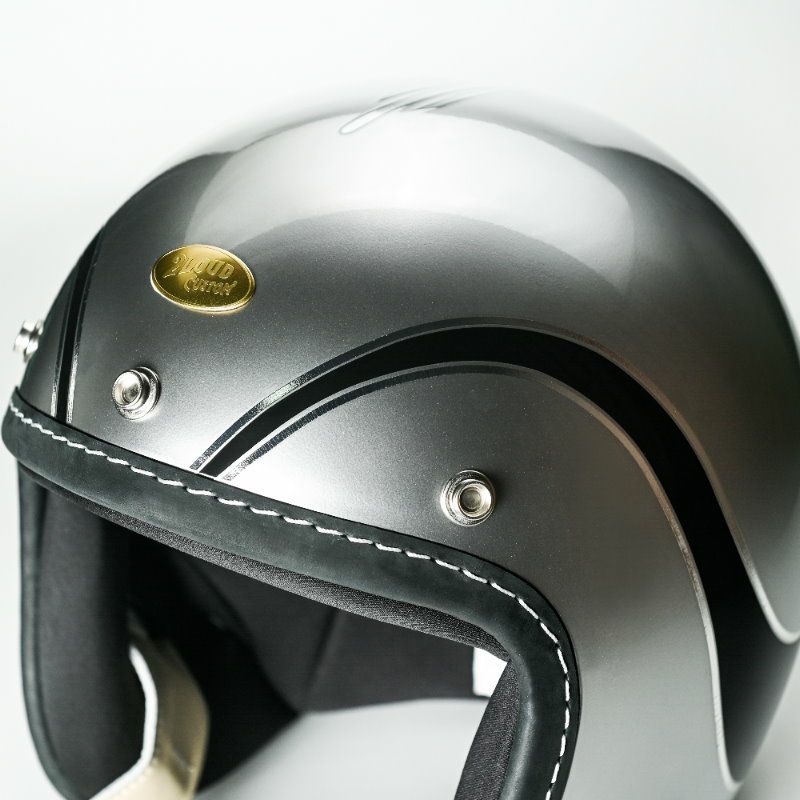 500TXシリーズ 2LOUD カスタム ジェットヘルメット グロスシルバー/ブラック feture 5