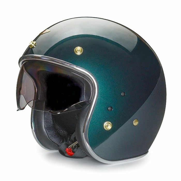 BRIANシリーズ インナーバイザー ジェットヘルメット グリーン feture