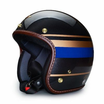 【SALE】WARDシリーズ ジェットヘルメット ブラック/ダークブルー feture