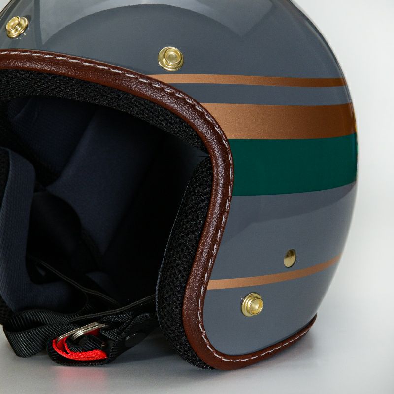 WARDシリーズ ジェットヘルメット セメントグレー/ダークグリーン feture 4