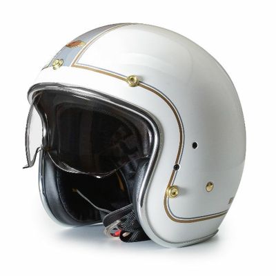 HORI TORAシリーズ TATTOO インナーバイザー ジェットヘルメット スノーホワイト feture