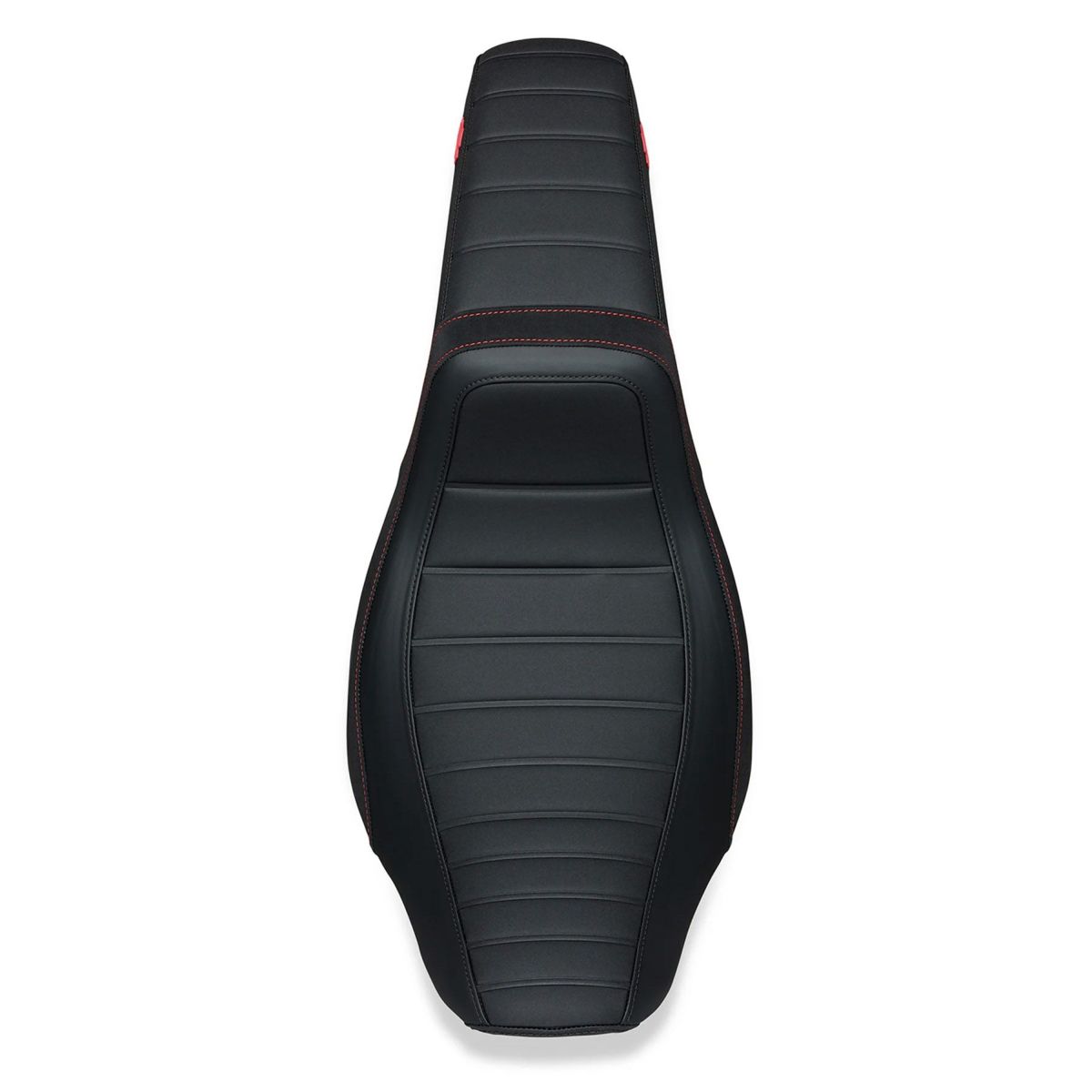 M8 ヘリテイジクラシック、ストリートボブ、スタンダード、デラックス、スリム スイッチバック ツーアップシート (レッドステッチ)1