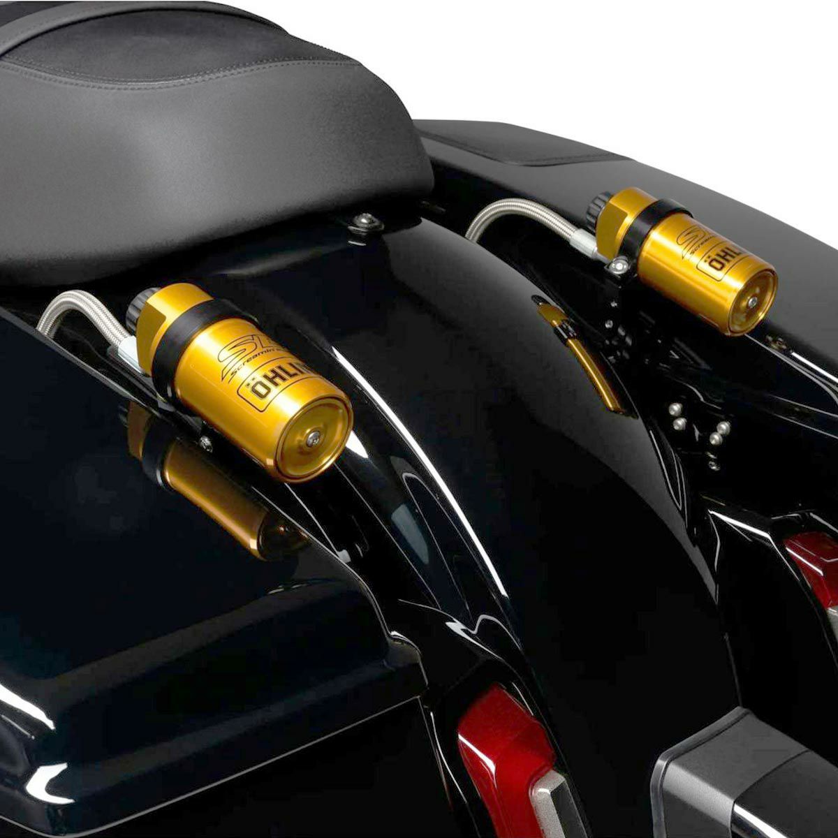 2024以降 ツーリング スクリーミンイーグル/オーリンズ リモートリザーバー付リアサスペンション (ゴールド)