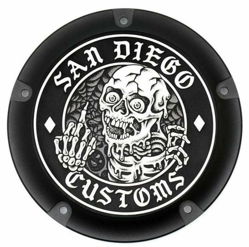 M8ソフテイル ダービーカバー SKIPPER グロスブラック San Diego Customs 