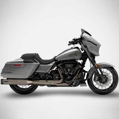 2021以降 ツーリング 4.5インチ・スリップオンマフラー ユーロ5 (ブラッククローム) ザード