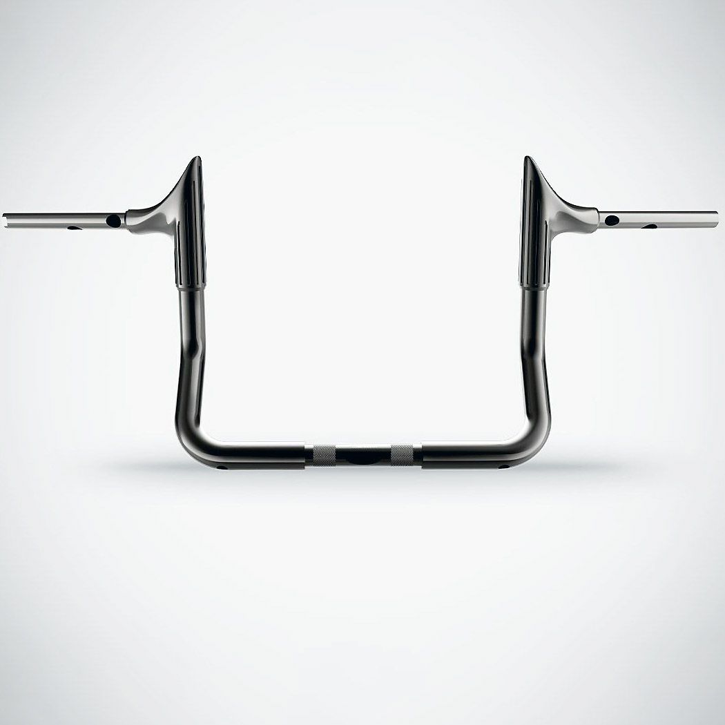 2008～2023 ストリートグライド、エレクトラグライド ブル 10インチ ハンドルバー (ブラッククローム)1