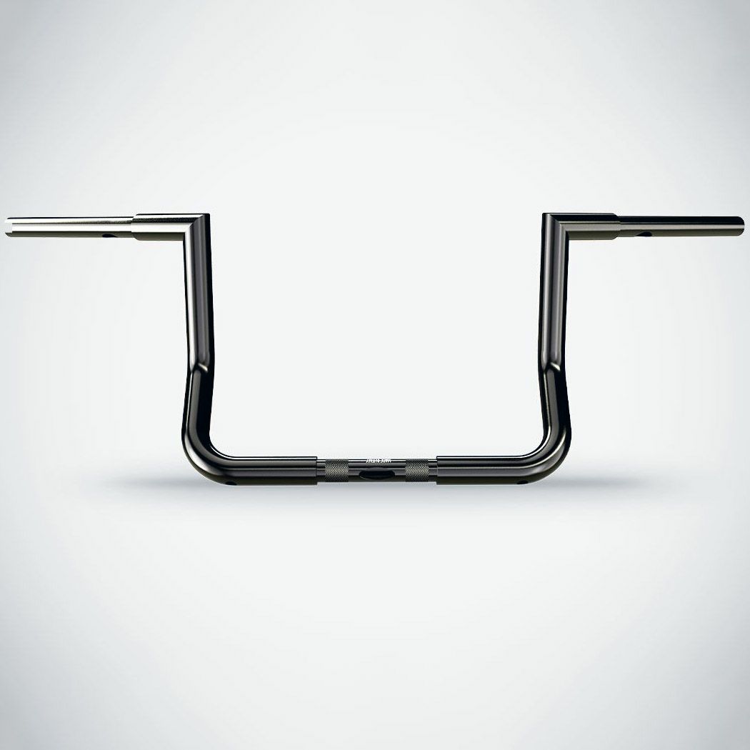 008～2023 ストリートグライド、エレクトラグライド バット 12インチ ハンドルバー (ブラッククローム)