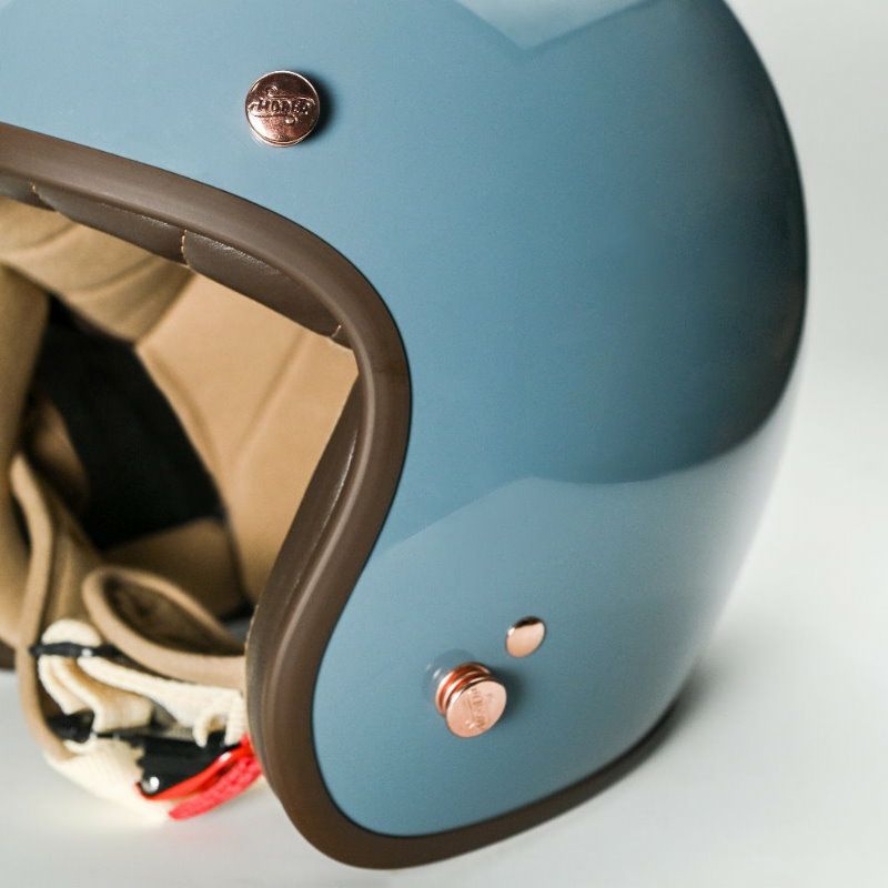 MODER BELLEシリーズ スモールシェル ジェットヘルメット ブライトデザートブルー feture 5