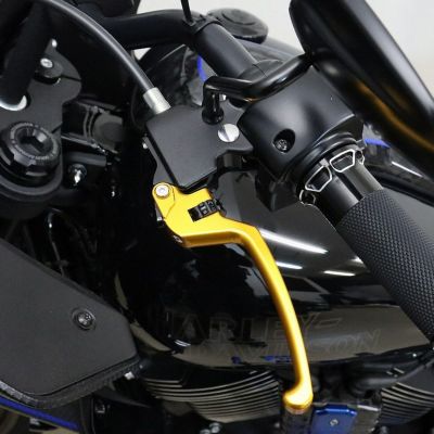 M8ソフテイル アルミ アジャスタブルレバーセット スタンダードタイプ (ゴールド/ブラック) スピードラ