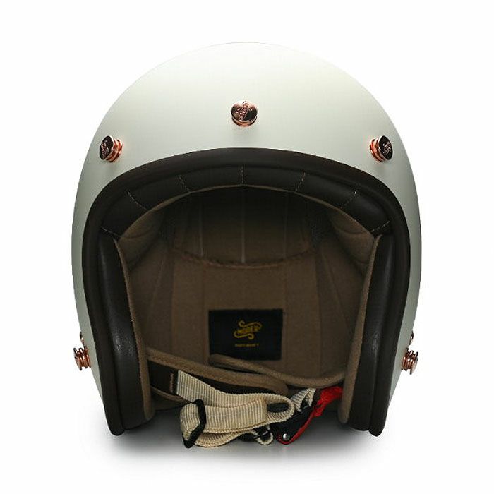 MODER BELLEシリーズ スモールシェル ジェットヘルメット フラットココナッツミルクホワイト feture 2