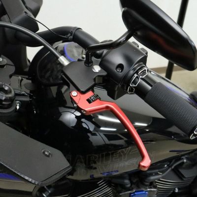 M8ソフテイル アルミ アジャスタブルレバーセット スタンダードタイプ (レッド/ブラック) スピードラ