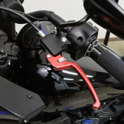 M8ソフテイル アルミ アジャスタブルレバーセット スタンダードタイプ (レッド/シルバー) スピードラ